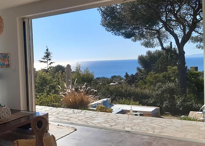 Villa Anadine - Aiguebonne Boulouris - Pleine Vue Mer - A 5 Minutes A Pied De La Plage - Climatisee